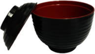 Lacquerware Japanese Miso Bowls