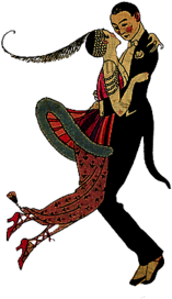 Vintage Illustration Of A Couple Of Dancers