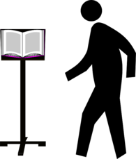 Man Giving a Lecture Pictogram