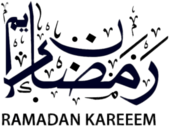 Ramadan Kareem Black and Blue Calligraphy