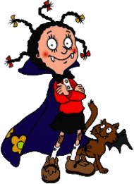 Mona the Vampire and Fang the Cat