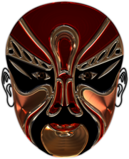 Chinese Opera Red Mask