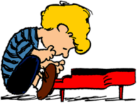 Peanuts Character Schroeder Playing the Piano