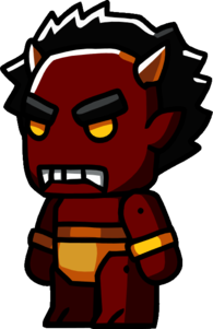 Scribblenauts Oni the Red Butcher