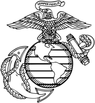 USMC Symbol Black and White