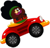 Pinky Malinky Character Babs in Car