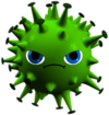 Cartoon Virus With Face