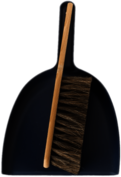 Dustpan With Wooden Brush