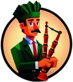 Low poly bagpipes app icon