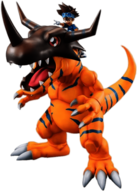 Digimon Characters Greymon and Taichi