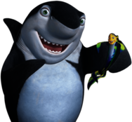 Lenny the Shark Holding Oscar