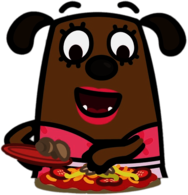 Boj Character Ruby Woof Making Pizza