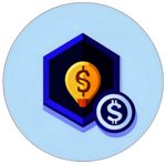 Finance & Budgeting, Minimalist App Icon - Circle Icon Bevel Border