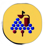 Winery, Minimalist App Icon - Circle Icon Bevel Border