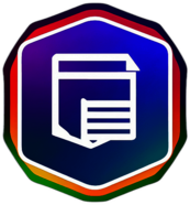 Document & Pdf Management, Minimalist App Icon - Circle Icon Bevel Border