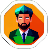 Investment & Stock Trading, Minimalist App Icon - Circle Icon Bevel Border