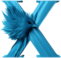 Bird X Twitter Logo Concept 3D