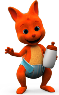 Word Party Kip the Wallaby Holding Milk Bottle