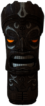 Tiki Head With Yellow Eyes