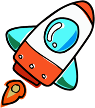 Colourful Space Rocket