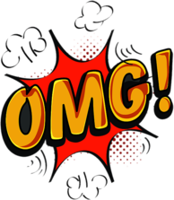 OMG! Red Speech Bubble