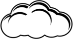 Simple Black and White Cloud