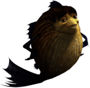 Shark Tale Character Sykes the Pufferfish Posing