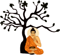 Bodhi Day Buddha Meditating under Tree