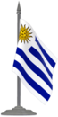 Uruguay Flag on Post