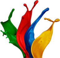 Paint Splatter Large Footer