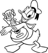 Donald Duck Playing Guitar