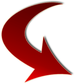 Arrow Small Curve Red Bottom Right