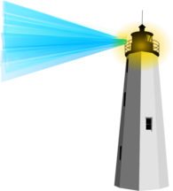 Lighthouse With Blue Light