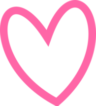 Heart Outline Pink