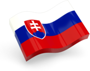 Slovakia Flag Icon Wave