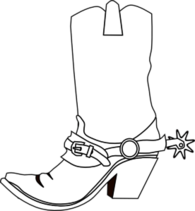 Black and White Cowboy Boot