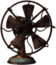 Fan Rusty Blue Front View