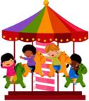 Colourful Merry Go Round Illustration