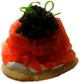 Blini With Salmon and Caviar