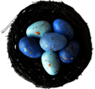 Decorative Nest With Blue Eggs