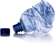 Open Crushed Water Bottle