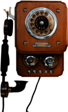 Vintage Mounted on Wall Telephone