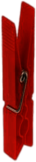 Red Plastic Clothes Peg