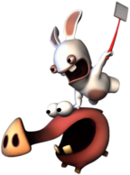 Rabbid Riding A Pig