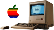Vintage Apple Computer With 