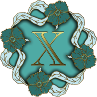 Flower Theme Capital Letter X