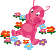 Uniqua Lying In Bed Of Flowers