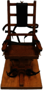 Electric Chair on Wooden Base