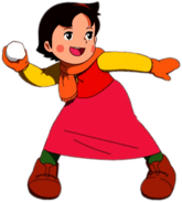 Heidi Throwing Snowball