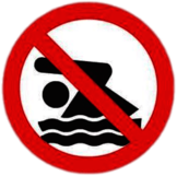 No Swimming Sign
